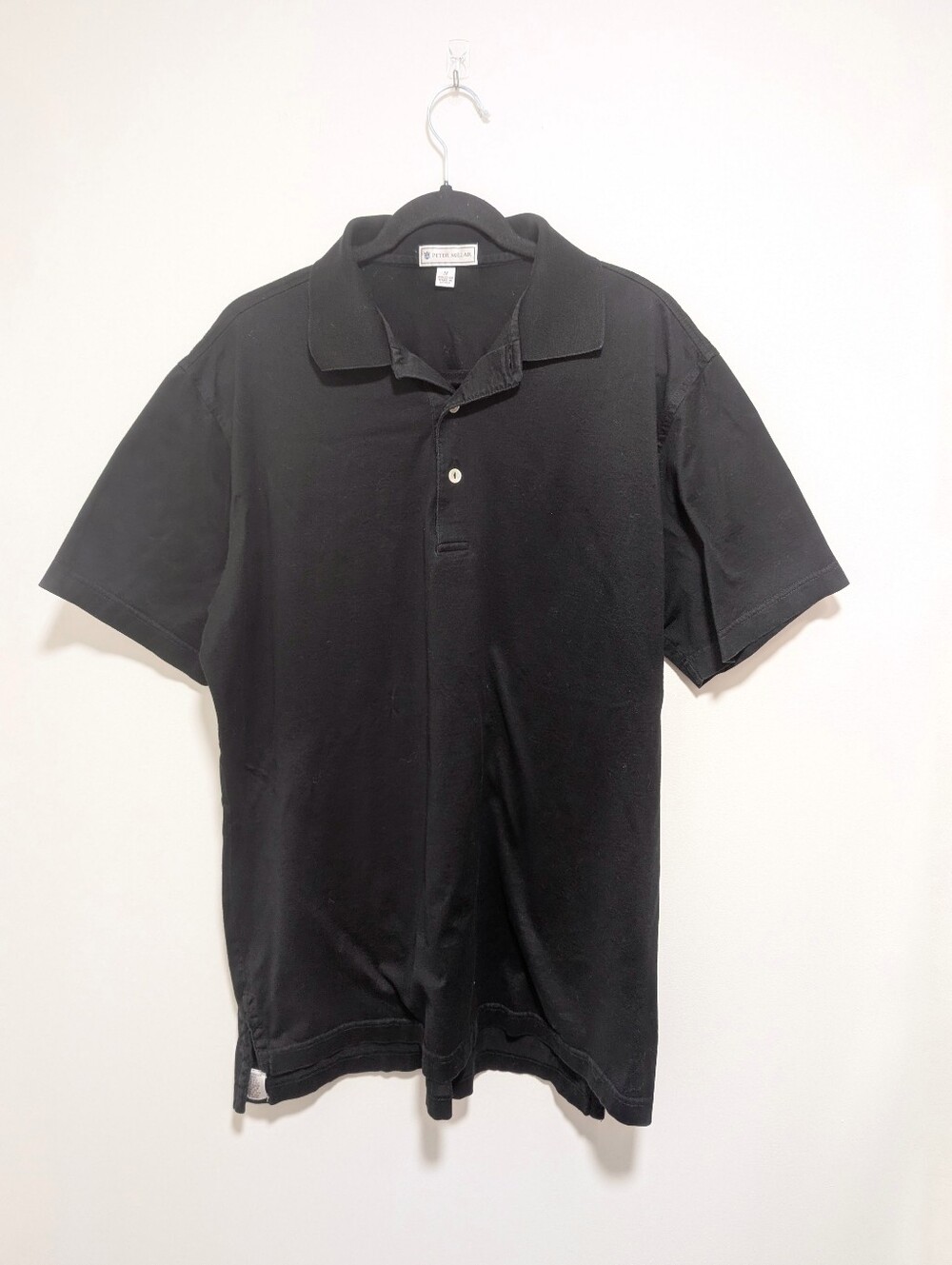 Peter Millar | Soft Cotton Short Sleeve Polo In Black